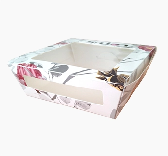 custom paper box with clear window, paper printed box