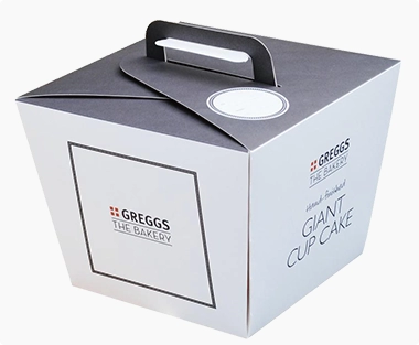 cupcake carrying box with the paper handle, , paper printed box, custom paper box